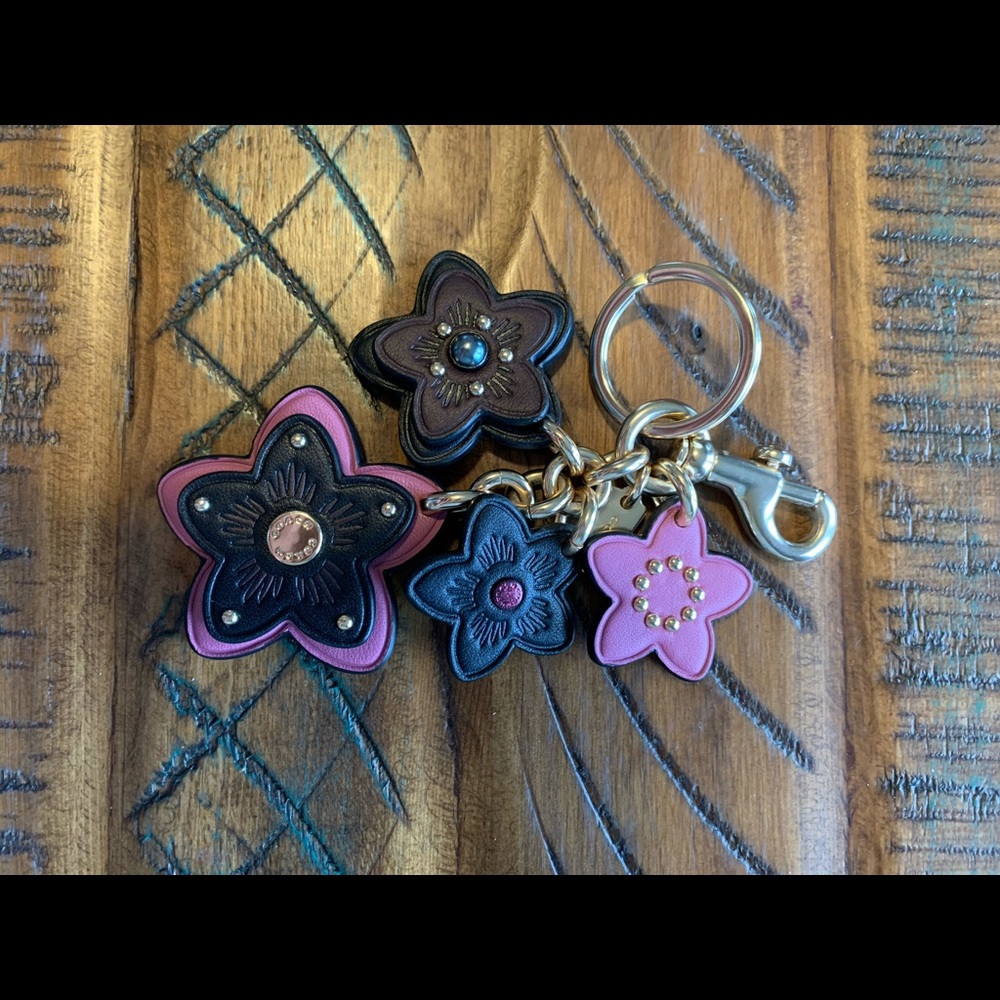 COACH Wildflower mix bag charm